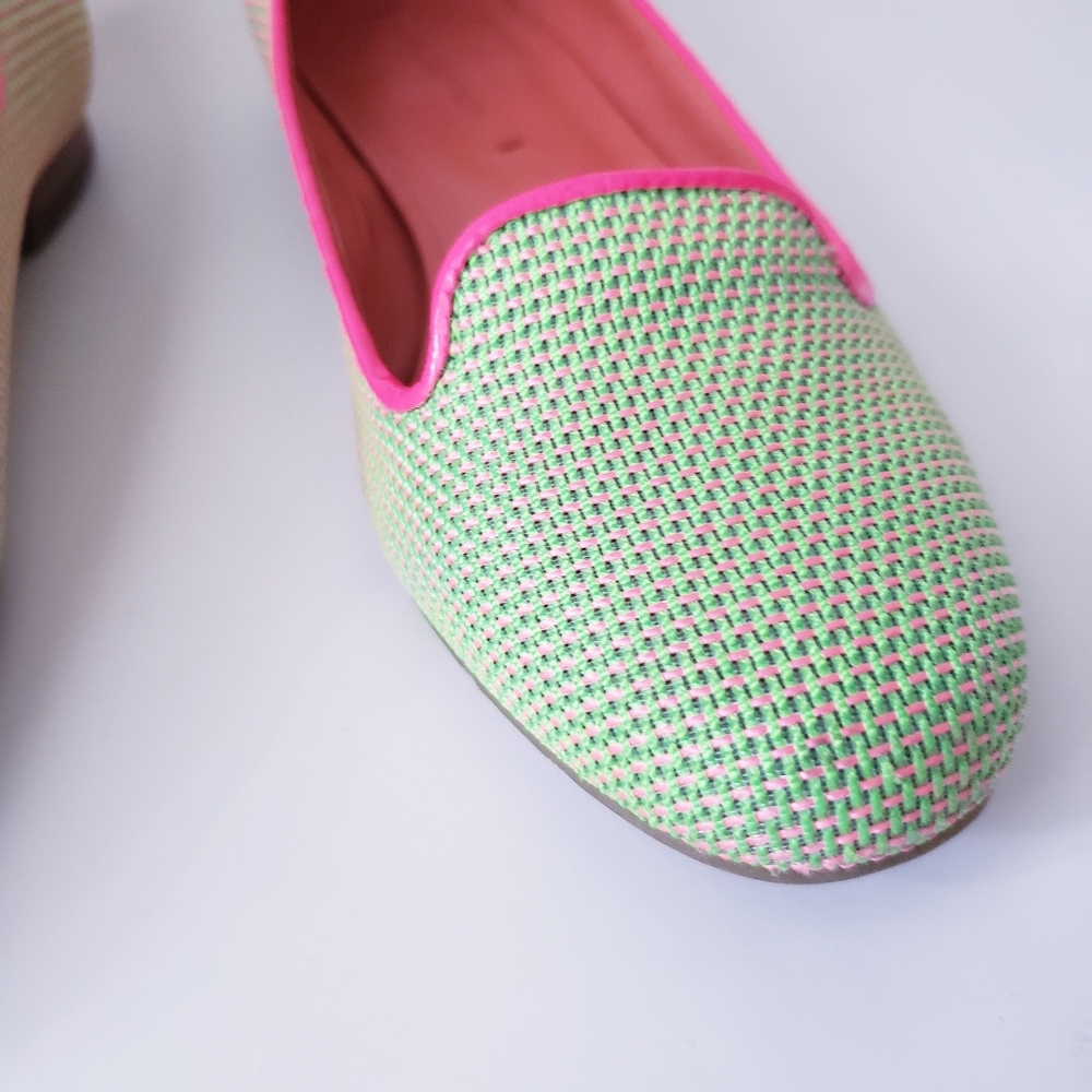 Vintage Via Spiga Green and Pink Flats - Picture 9 of 15
